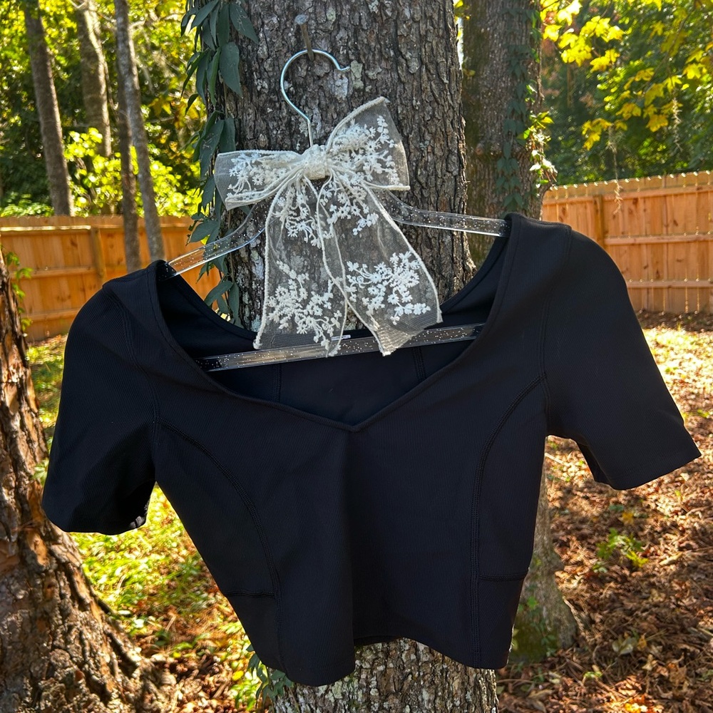 Lululemon Athletica Black Crop Top